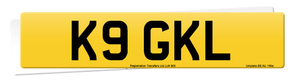 Registration number K9 GKL